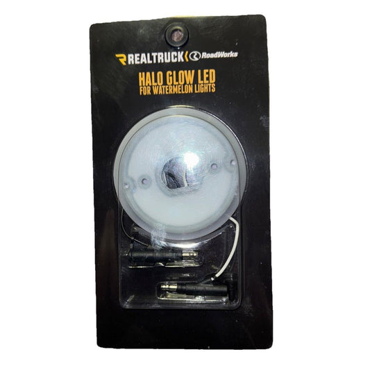 RoadWorks RealTruck Halo Glow Light with White LEDs, DaveyDooDeals – a white led with a black plastic holder