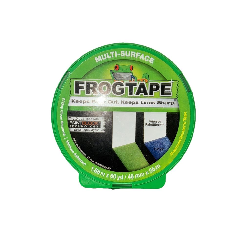 1‐Roll of 1.88” x 60 Yds Shurtape 150530 Green CF 120 FrogTape, DaveyDooDeals – a green tape with a white background