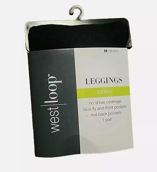WestLoop Denim Leggings - Medium, Black - Stylish & Comfortable Fit – a black and white box of nail polish