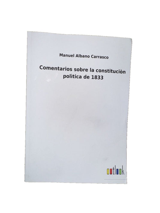 Comentarios sobre la constitucin poltica de 1833, DaveyDooDeals – a white book with the title ' s title