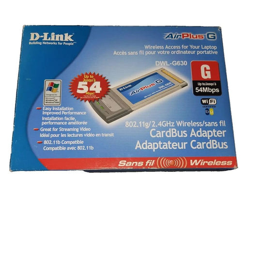 D-Link AirPlus G DWL-G630 Wireless Adapter 802.11g Wi-Fi Network Card – d - link 8gb / s 8gb / s 8gb / s 8gb / s