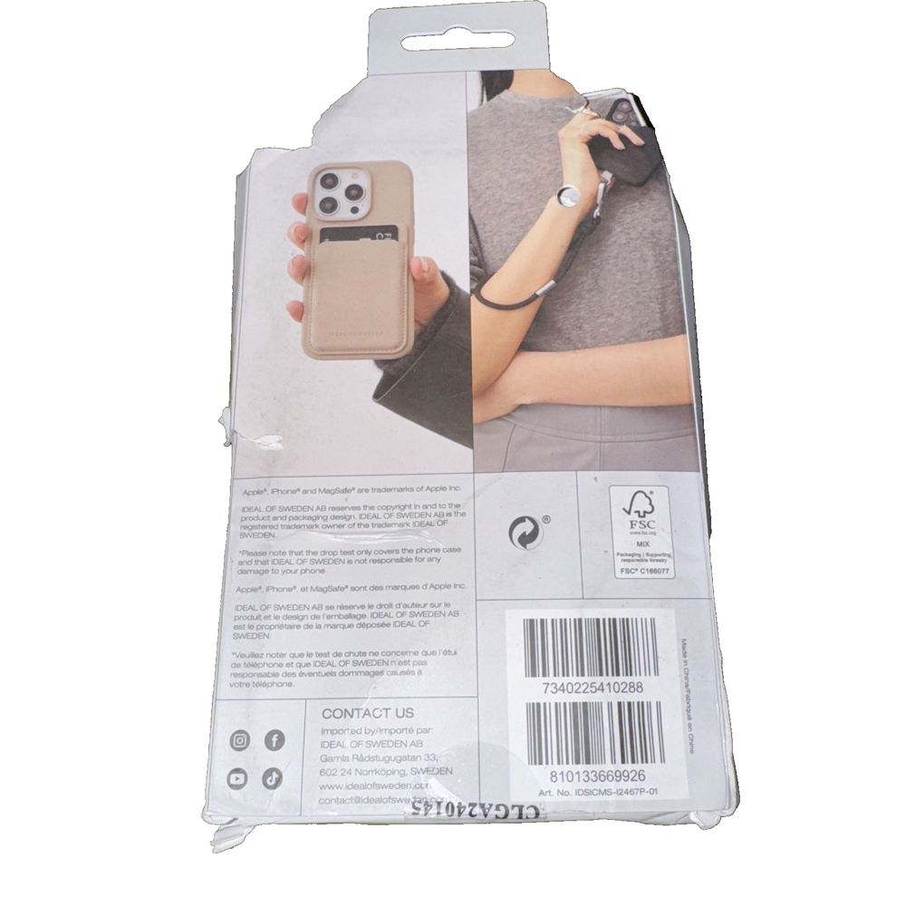 iDeal Of Sweden MagSafe Silicone Case for iPhone 16 Pro Max – the packaging for the iphone 4g