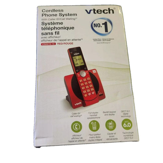 VTech DECT 6.0 Single Handset Cordless Phone with Caller ID, Backlit Keypad – vtch phone system