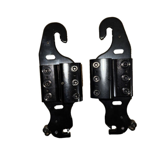 Deep Wheel Chair Positioning Back Bracket (Both Sides), Unbranded – two black holsters with a white background