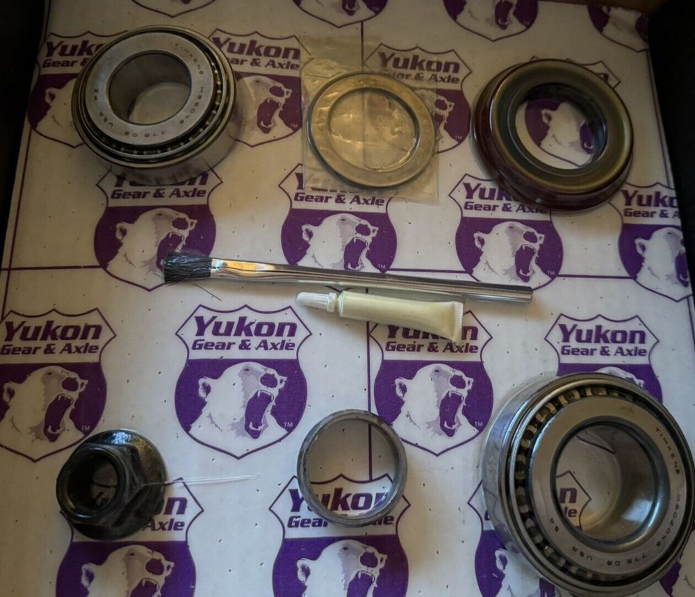 Yukon (PK F8.8-A) Pinion Installation Kit for Ford 8.8" Differential – a set of bearings and bearings on a table