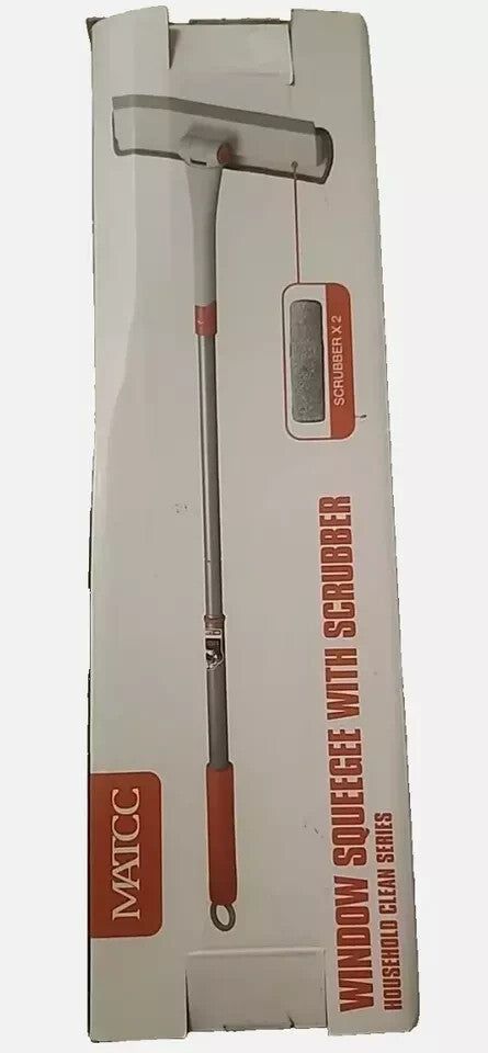 48'' 2-in-1 Window Squeegee Cleaner Kit with Scrubber - Extra Long Reach!, Unbranded – a box of a hammer with a handle