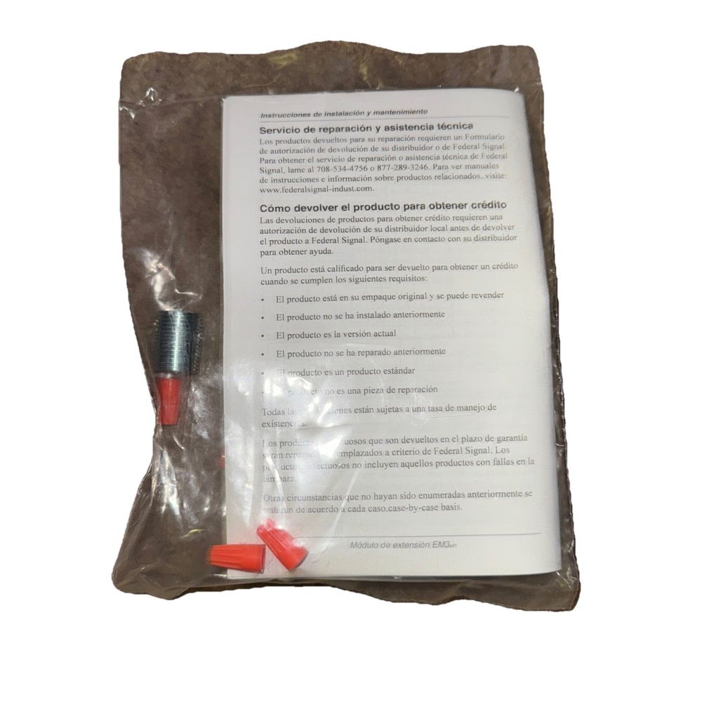 EM3 SelecTone Extension Module, Federal Signal – a bag of red and white pills