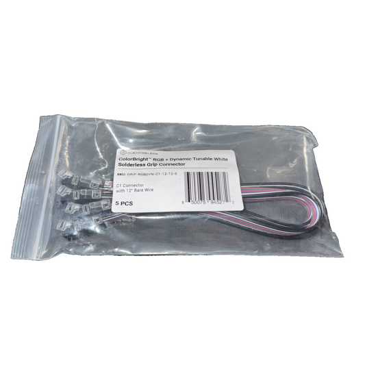 Flex Fire Leds ColorBright RGB + Dynamic tunable White Solderless Grip Connector