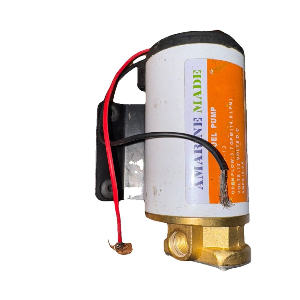 Amarine-Made 12v Scavenge Impellor Gear Pump- For Water Diesel Fuel Scavenge Oil – a small electric motor with a red wire