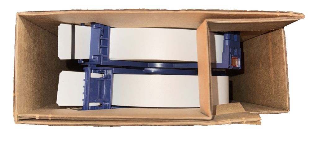 ScanBand Hospital & Patient ID Wristbands 2 Pack C7411-11-PDJ-X2, DaveyDooDeals – a cardboard box with two white boxes and one blue box wit…