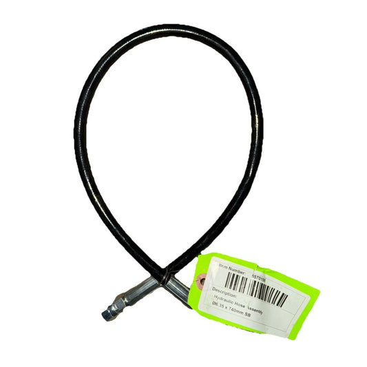 HOSE ASSY; 6.35 x 740mm SB #5570156, DaveyDooDeals – a black cable with a green label on it