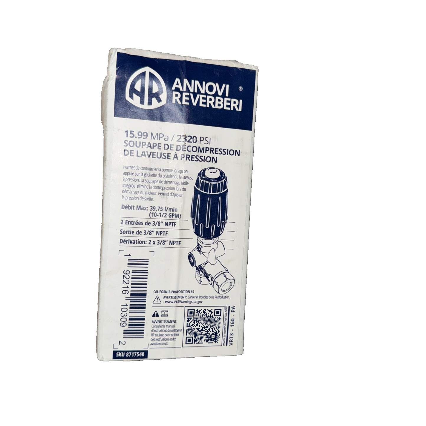 AR BLUE CLEAN Pressure Washer Unloader Valves 2320PSI