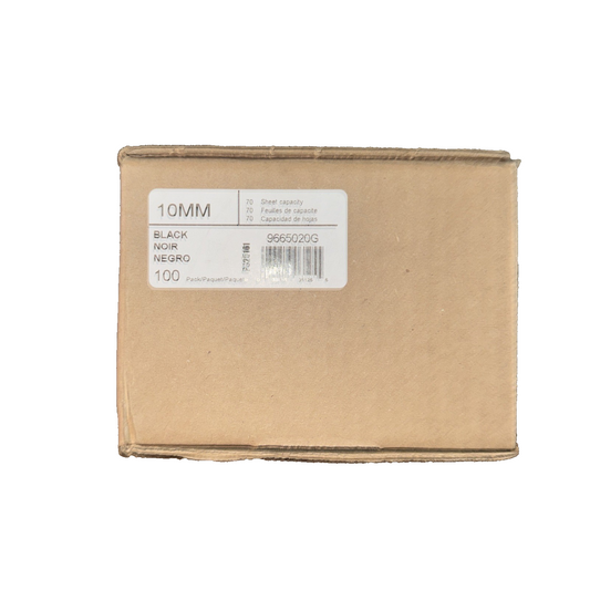 100 Pack - GBC 10mm ColorCoil Binding Spines 4:1 Pitch- Black 9665020 New