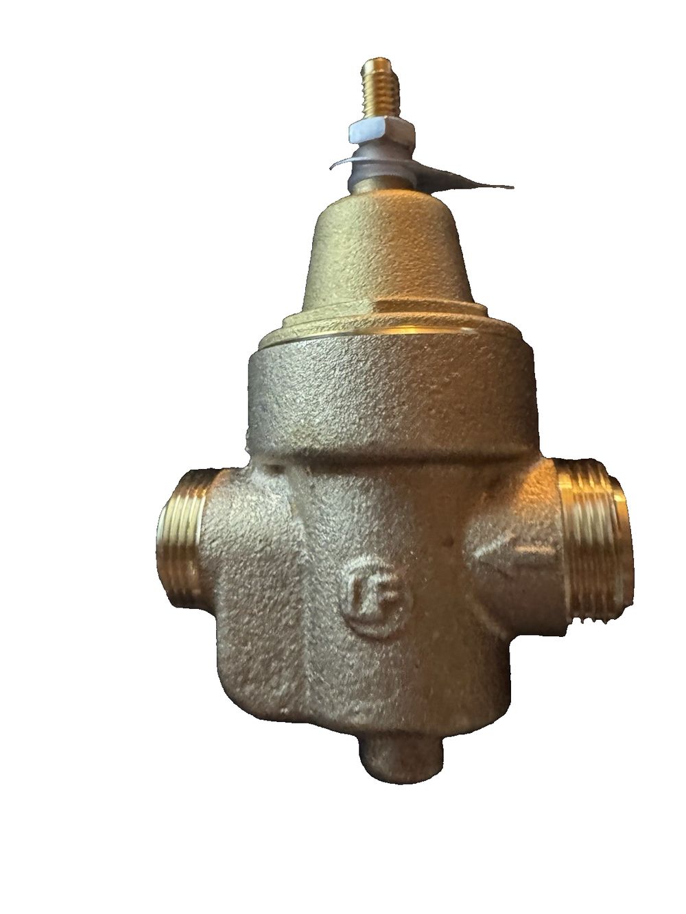 Watts LF N55B M1 1/2 Water Pressure Reducing Valve – a close up of a fire hydra