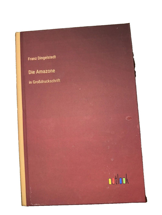 Die Amazone: in Grodruckschrift, DaveyDooDeals – a book with a red cover and a yellow cover