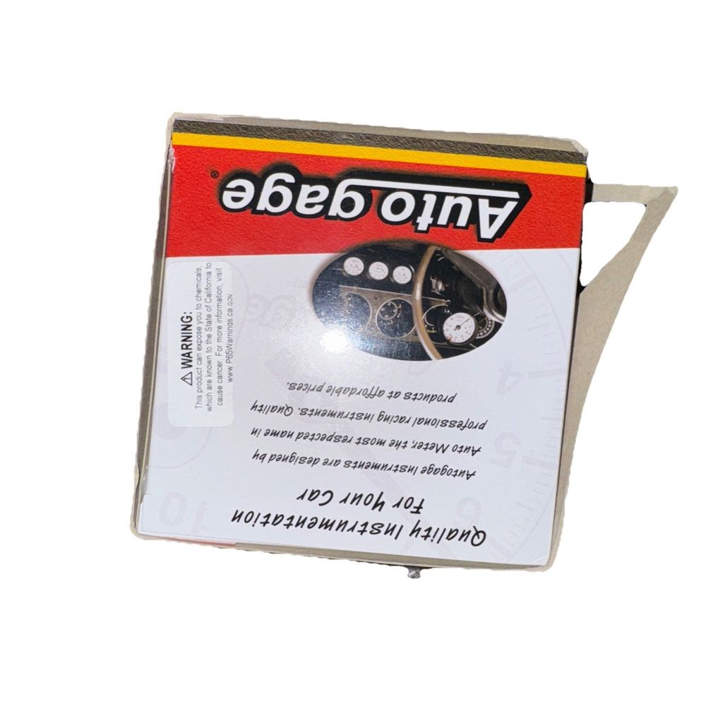 Auto Meter 182-2300 Auto Gage Black 3-3/4" 8000 RPM Tachometer – a box of tape tape with a white background