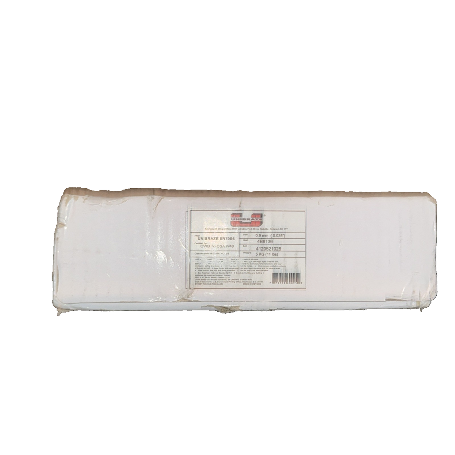 UNIBRAZE 0.9mm 5kg B8136 Welding Wire Spool Mig Brazing Wire