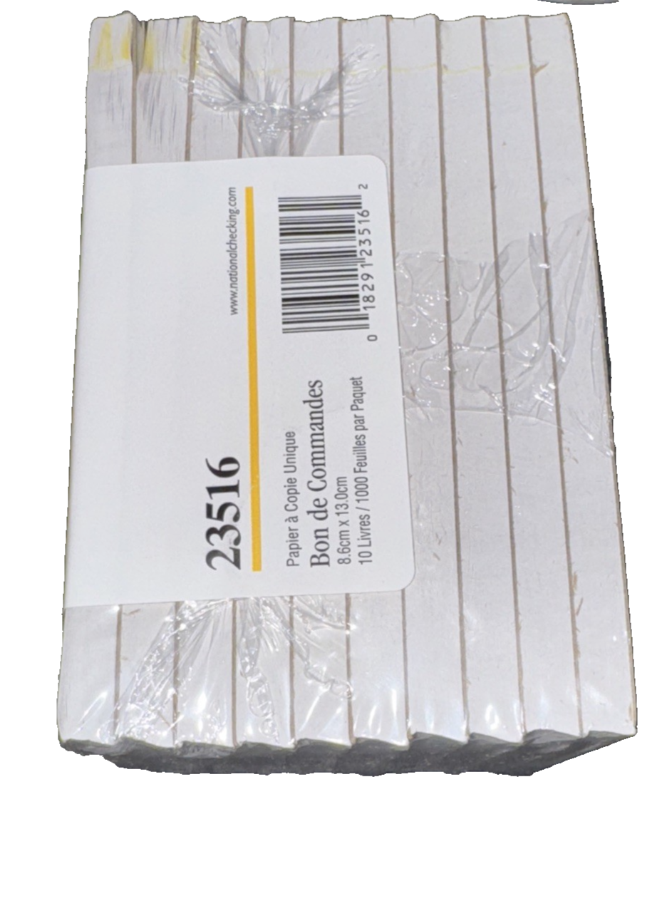 NCCO/Hy Pax Single Copy Paper Guest Checks (23516), 10 packs of 10