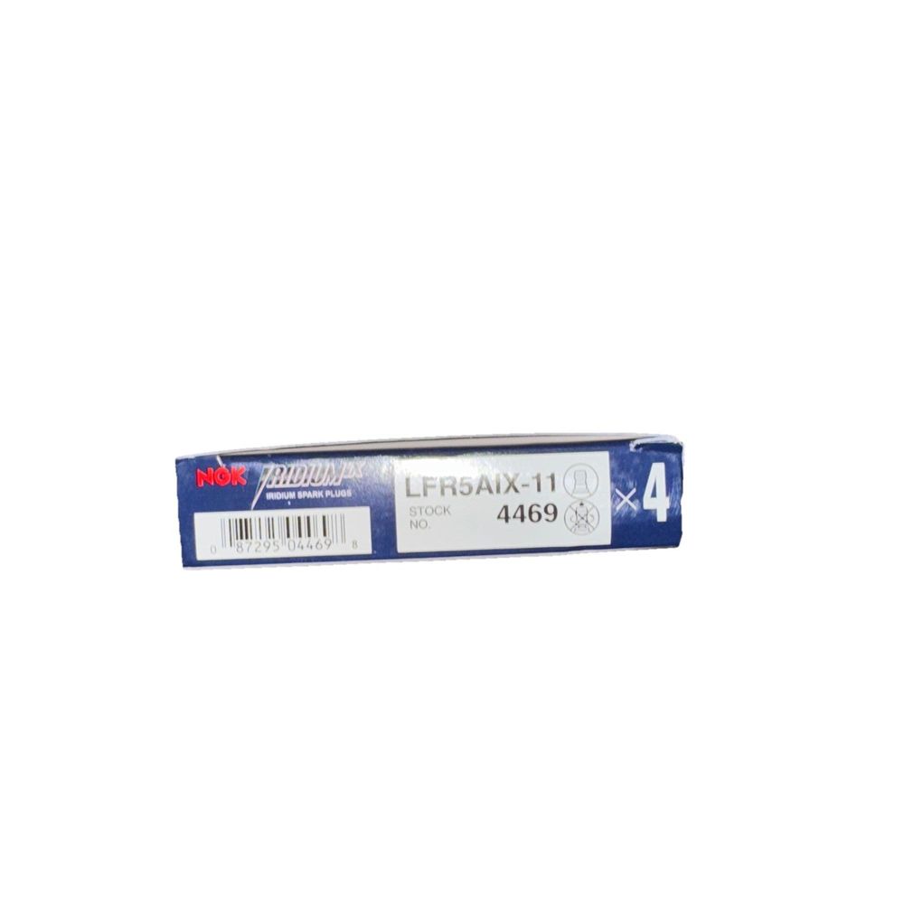 NGK 4469 Spark Plug 4 Pack – a white tube with a blue label on it