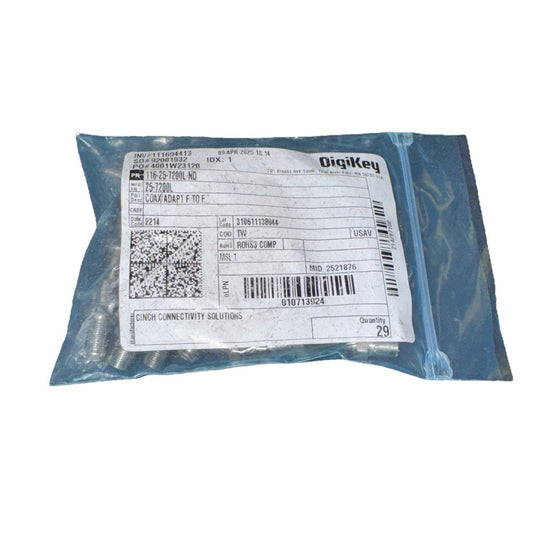 116-25-7200L-ND Cinch Connectivity Solutions 29 Pack, Digi Key – a blue plastic bag with a white label on it