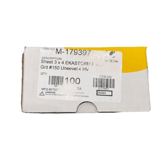 Uneeda 3" x 4" EKASTORM Hook & Loop Paper Sanding Sheets 150 Grit 100 Pack – thermx m9997 - 1 - 1 - 1 - 3 - 4 -