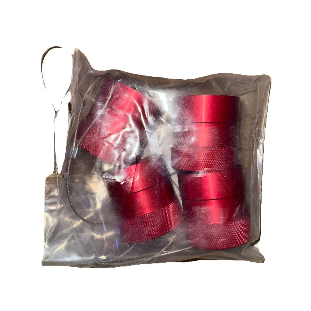 815300041 CAP M. VEP21R Valve End Plugs – 4 Pack OEM Replacement, Stucchi – a red ribbon in a clear bag