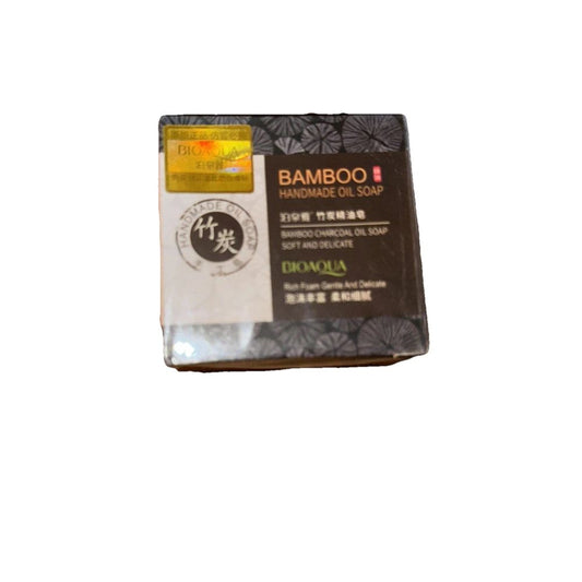 Bamboo Handmade Oil Soap, BIOAQUA – a bar of chocolate with a black label