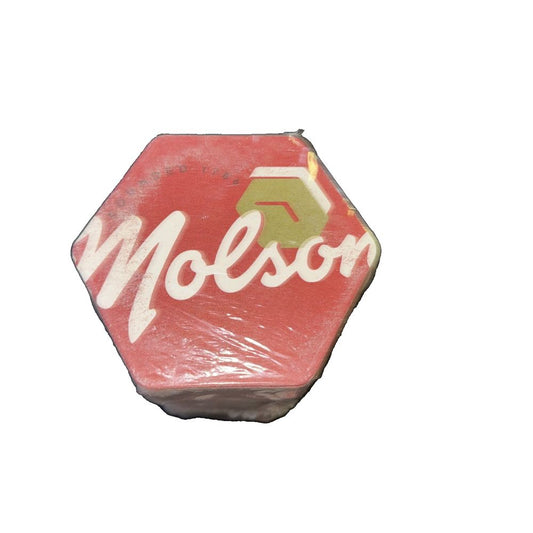 Molson Beer Bottle Coaster 100 Pack For Bar/Commercial Use, DaveyDooDeals – a red and white sign with the word moo