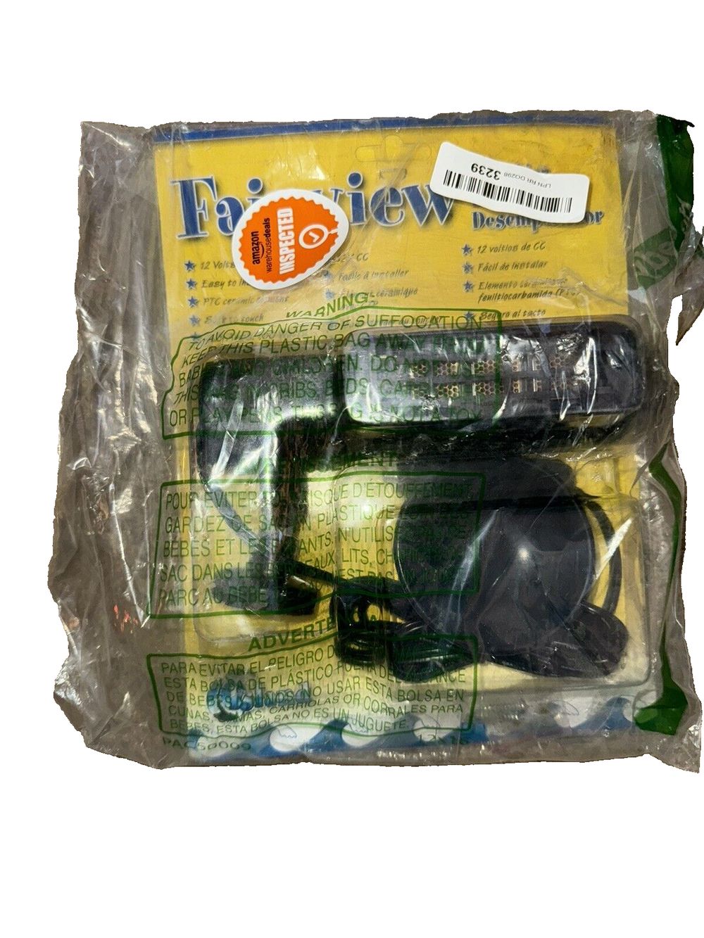Caframo Fairview 9303, 12-Volt Windshield Defogger, Black, 6.75 x 2.5 x 4.0 – a package of black plastic parts