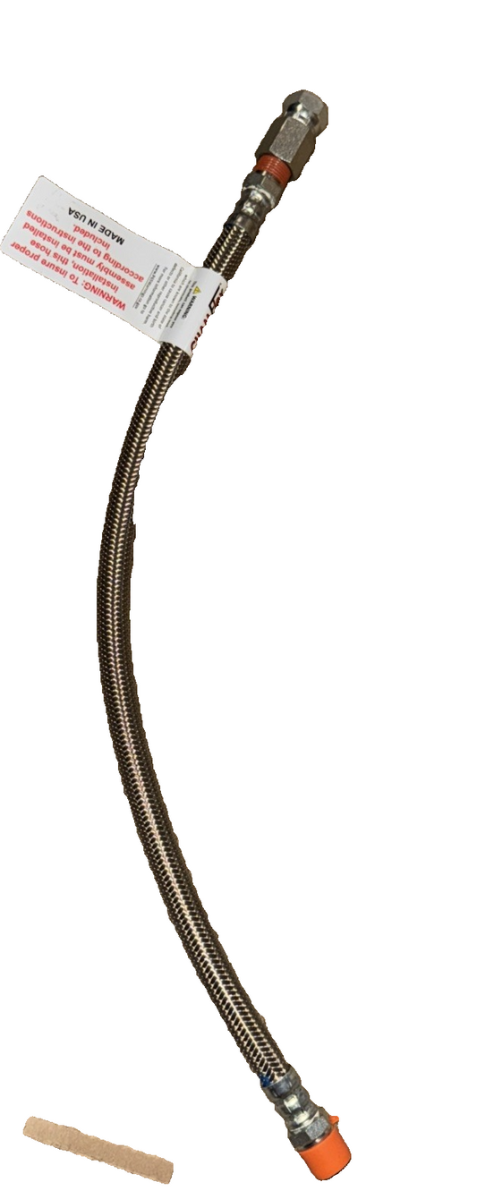 ChamFlex Braided Hose Assembly Fixed 2' Long