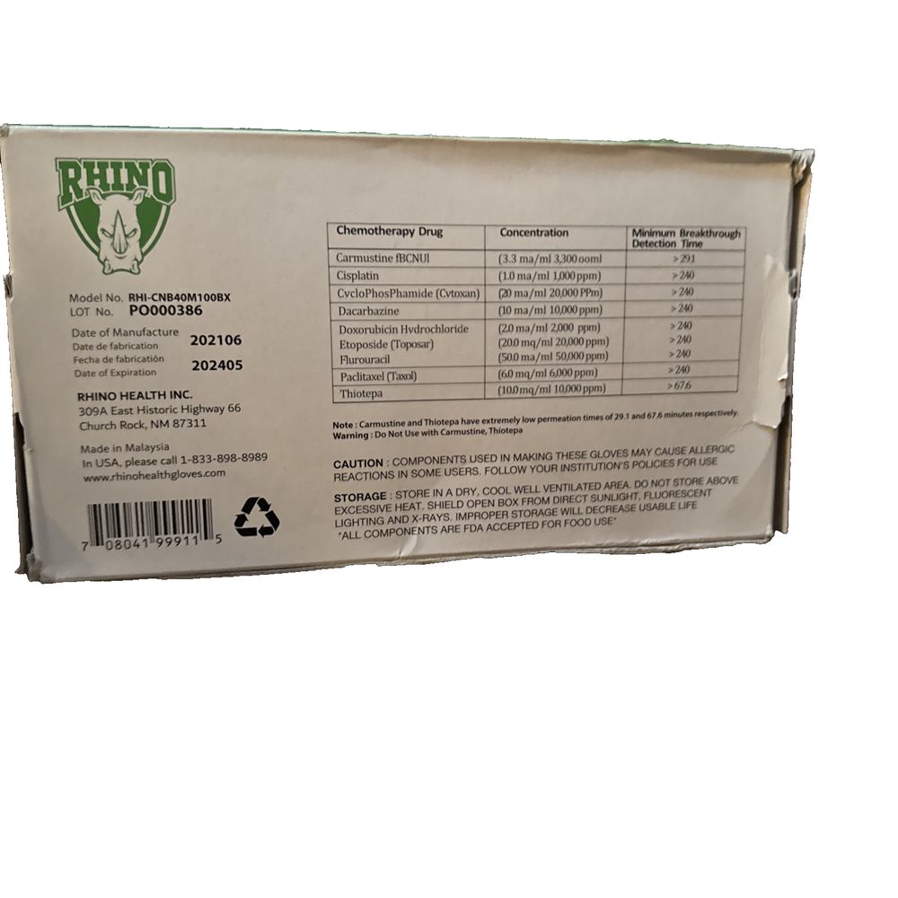 Rhino nitrile powder free Medium gloves 100 Pieces, DaveyDooDeals – a box of food product