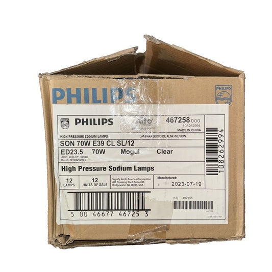 Philips Son 70W E39 CL SL/12 High Pressure Sodium Lamps 12 pack – philips sn - 70w - sn - 70w - sn - 70w -
