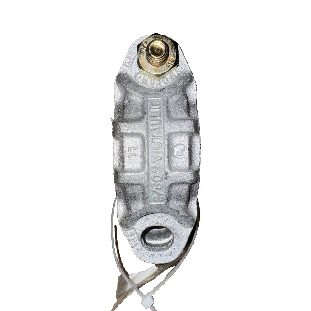 VICTAULIC 2/603 NSNP Clamp, DaveyDooDeals – a pair of silver metal connectors