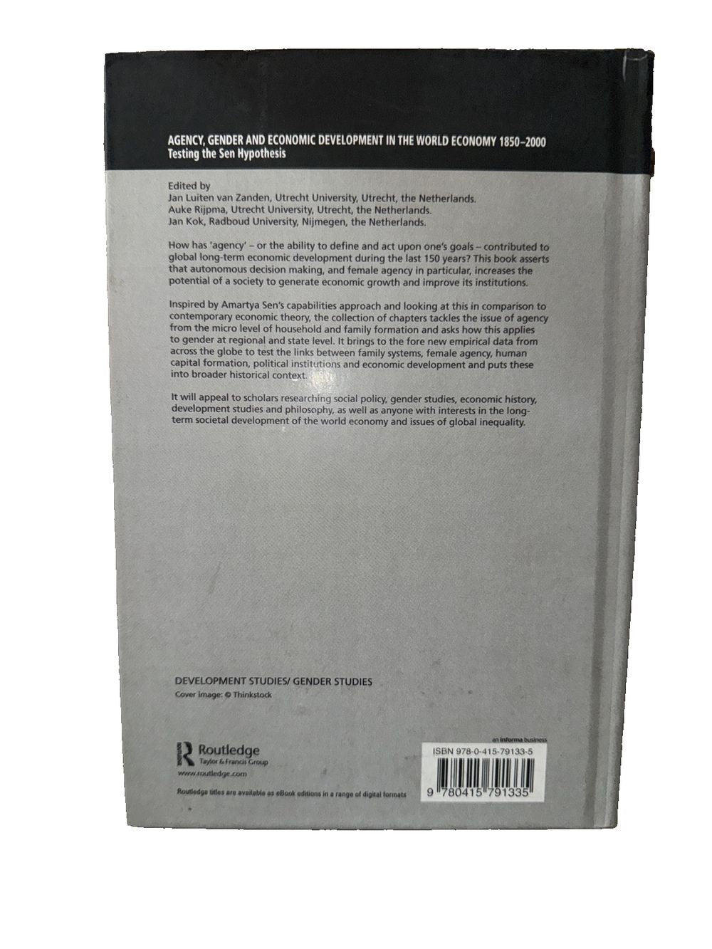 Agency, Gender and Economic Development in the World Economy 18502000: Testing t, DaveyDooDeals – the book cover for the book, showing the…