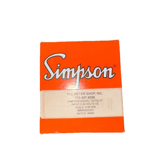 Simpson 713 957 8586 volts panel meter – a small orange box of simon ' s paper