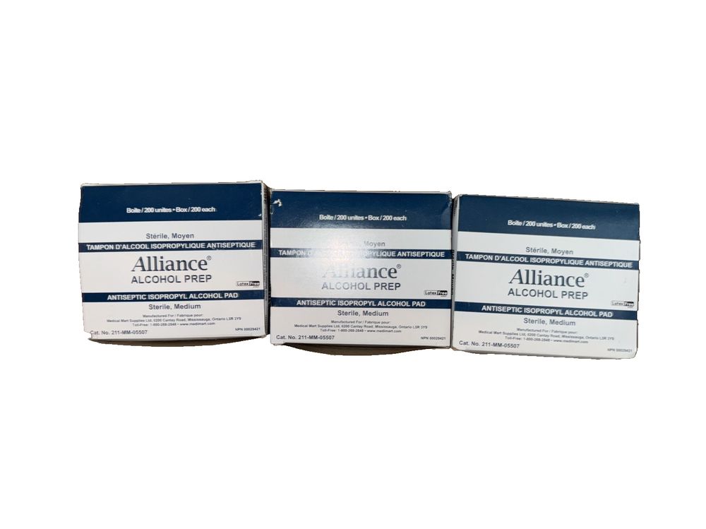 Alliance Alcohol Prep pads 600 Units – alliance almex plus - 2x2ml