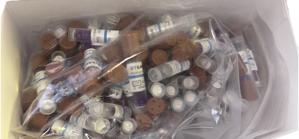 Scican Ensure Biological Indicators 100/box EXP 2025-11-30 – a box of assed bottles of alcohol