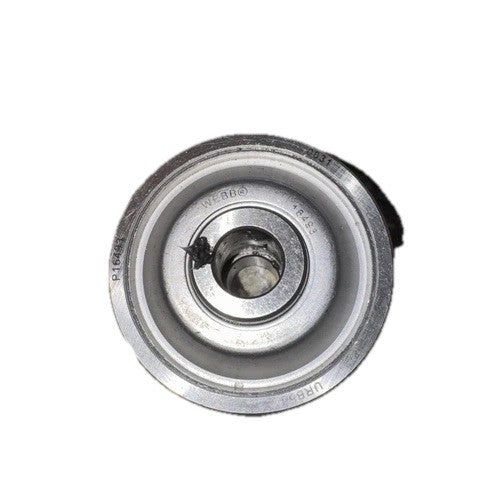 Roller Turn Roller | Jervis Webb Part #16493 | 2-3/4″ Dia. x 5/8″ Bore – a metal wheel with a nut