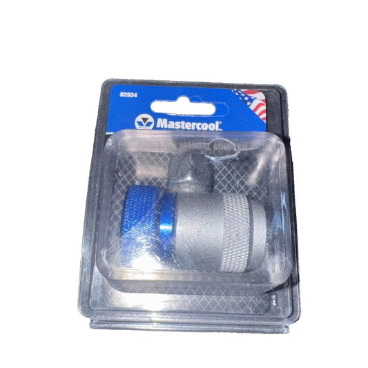 Mastercool 82934 Low-Side Manual Coupler – a blue and white tape in a plastic package