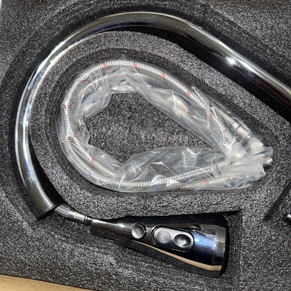 Sanitary Wares Kitchen Faucet Kit Modern Stainless Steel – a black case