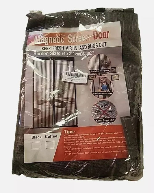 Magnetic Screen Door 35"x82" - Easy Installation, Bug Proof, Ventilation, Unbranded – a package of black coffee bags