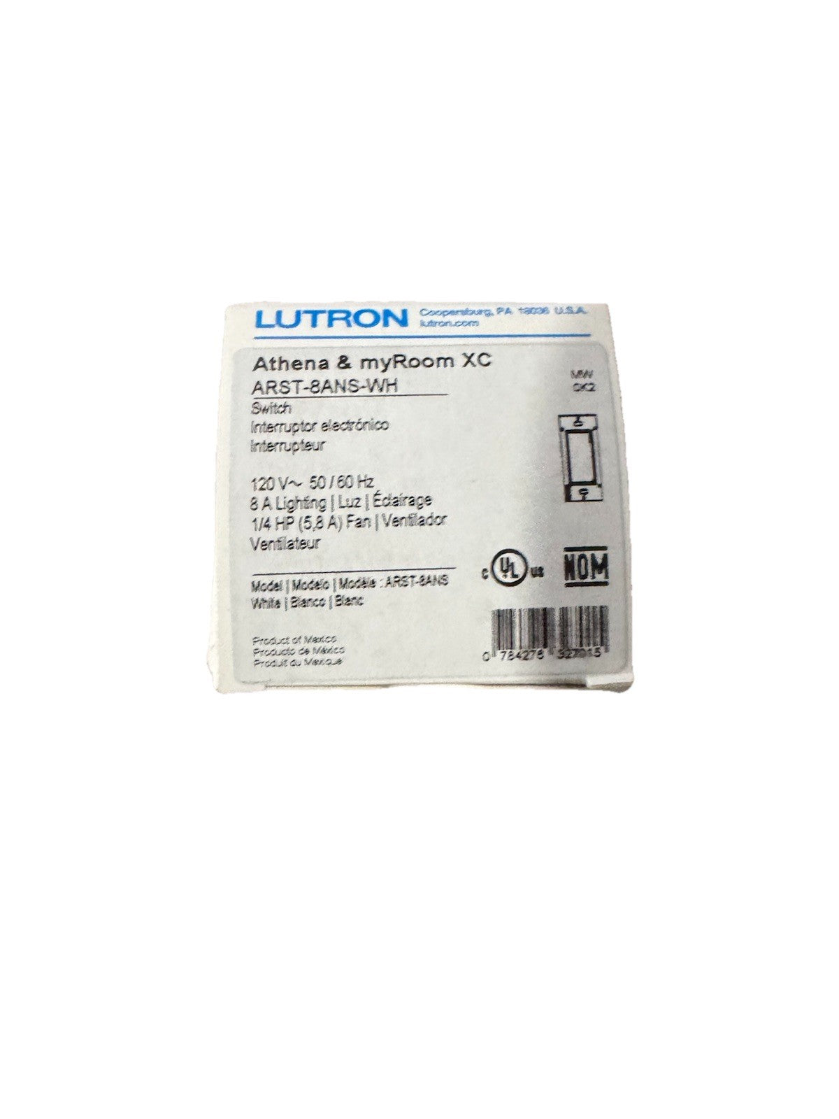 Lutron ARST-8ANS-WH Athena & Myroom XC Switch