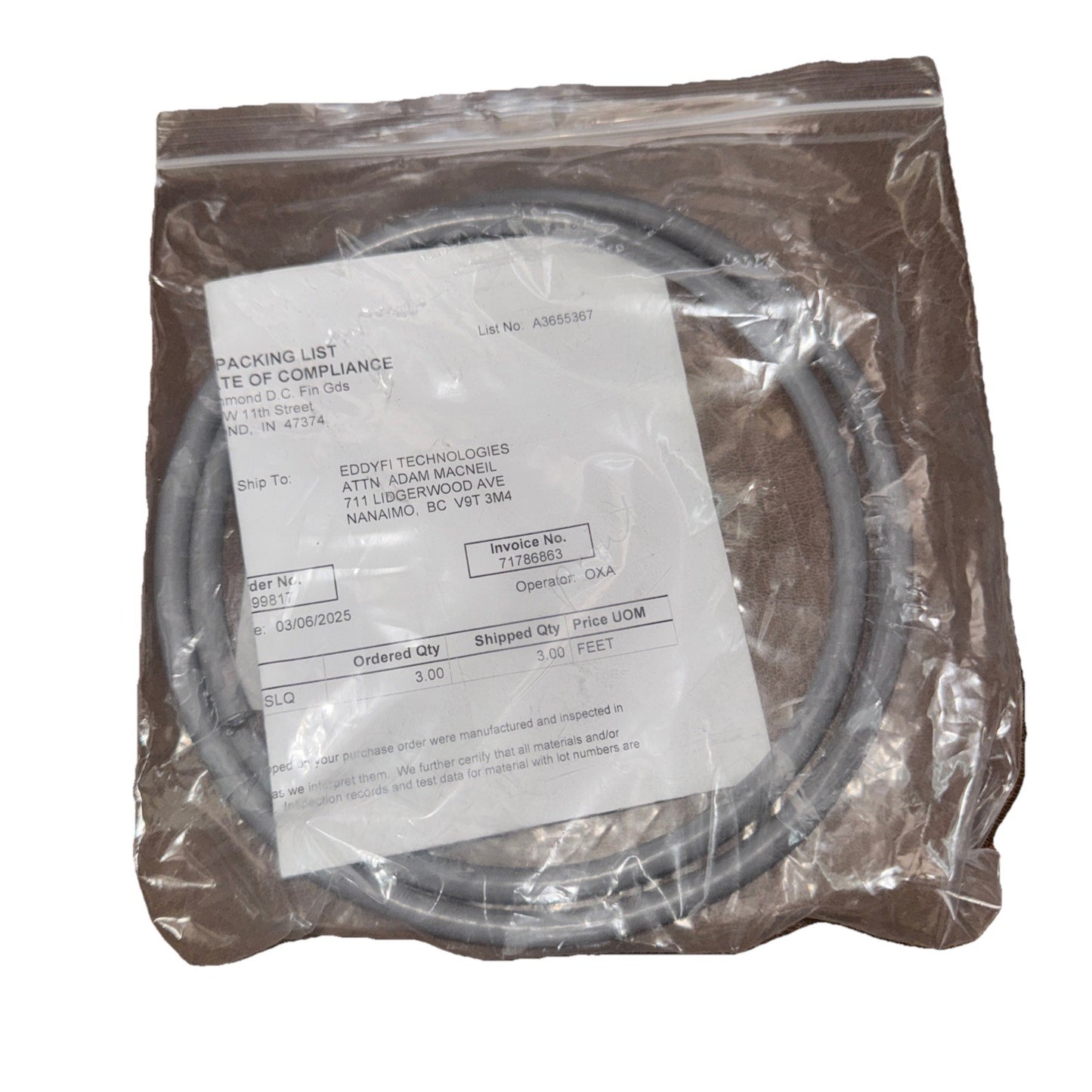 86505CY SLQ ALPHA WIRE 3FT