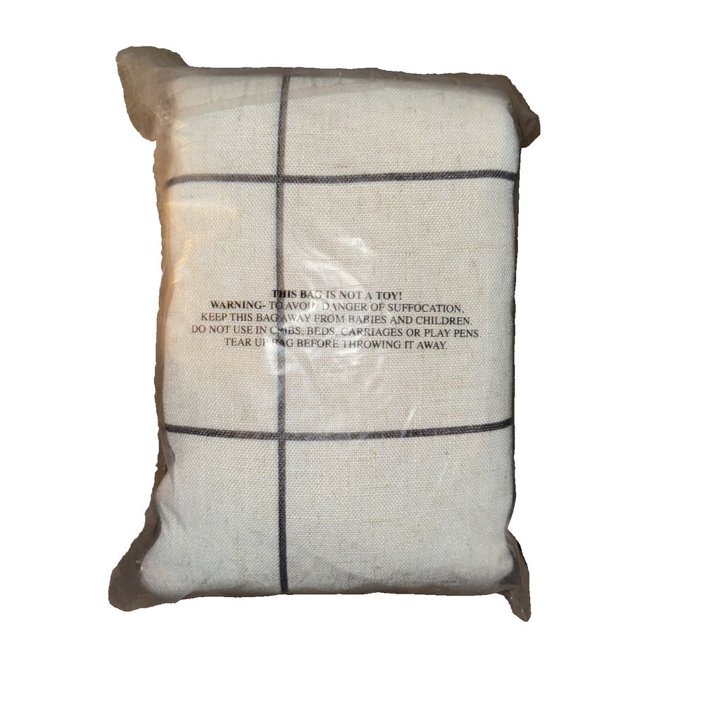 Elrene Home Fashions Brighton Windowpane Plaid Grid Blackout Window Curtain Pane – a bag of white rice