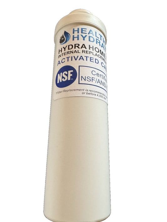 Healthy hydration Hydra home Unit Internal Replacement Filter – a white tube with a blue and white label