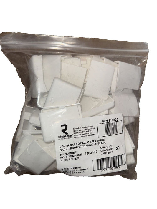Cover Cap for 60291 Left White, Richelieu 50 Pack – a bag of white ceramic tiles