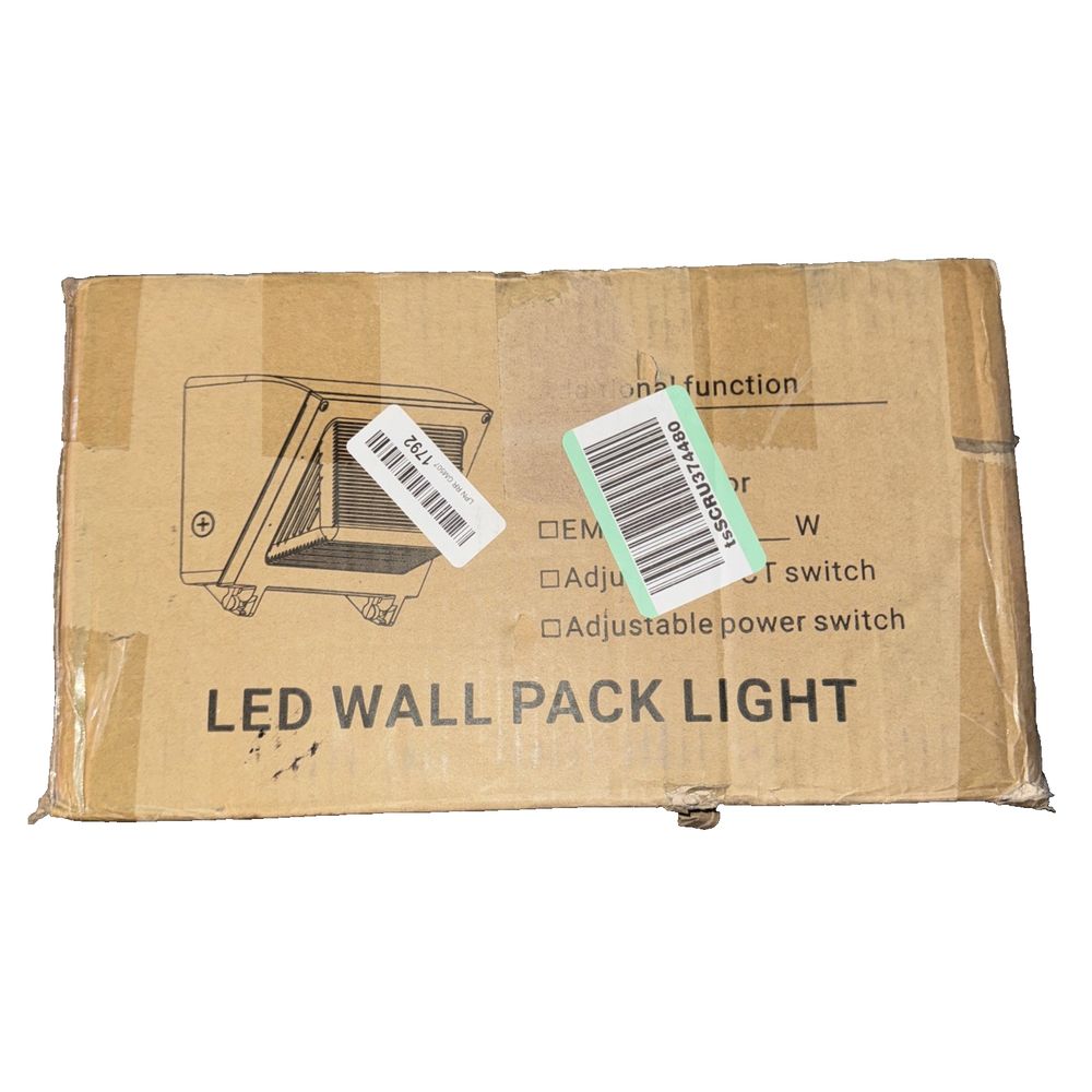 LED Wall Pack light 12-277VAC 120W BZ 5000K, Unbranded – a box with a light on it