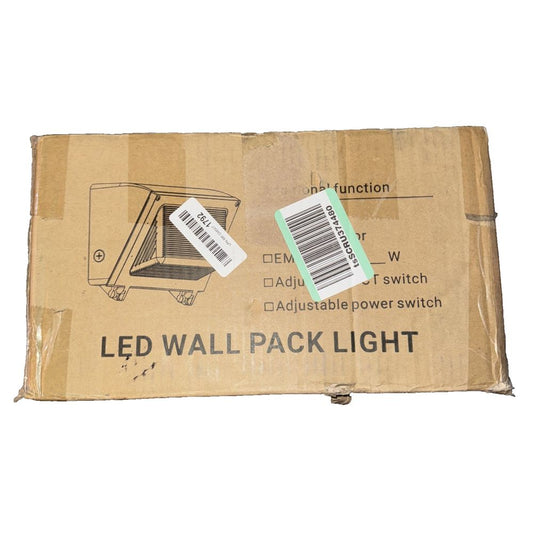 LED Wall Pack light 12-277VAC 120W BZ 5000K, Unbranded – a box with a light on it