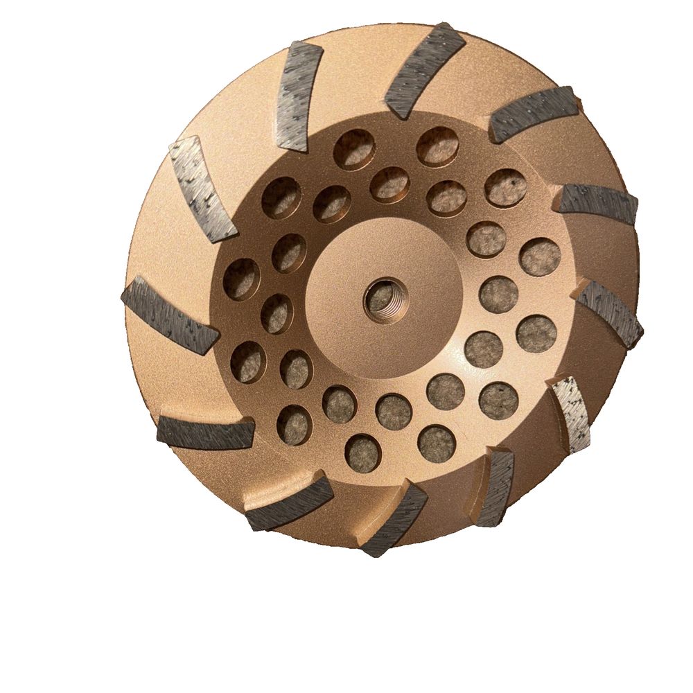 7" Diamond Grinding Wheells For Concrete Or Masonry 5/8"-11 Arbor, Unbranded – a diamond cup wheel with a hole cut in the center
