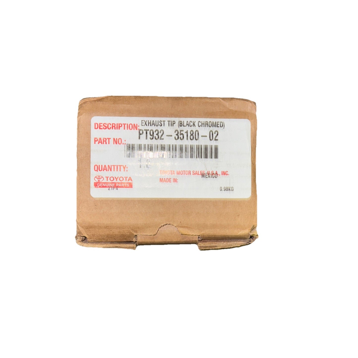 Exhaust Tip, Black Chrome - Toyota (PT932-35180-02)